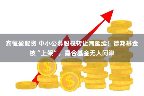 鑫恒盈配资 中小公募股权转让潮延续！德邦基金被“上架”，嘉合基金无人问津